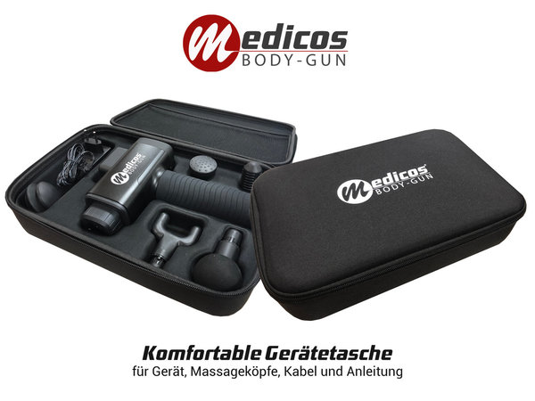 medicos BodyGun 2-Geräte-Set Handmassagegeräte (wechselbarer Akkugriff)