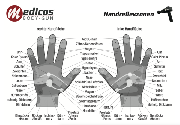 BodyGUN Hand-Reflexzonen-Poster DIN-A3
